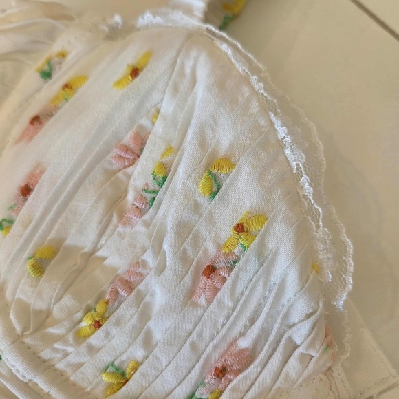 For Love Lemons Floral‎ Ruched Corset Mini Dress Coquette Lace Up XS - Picture 7 of 16